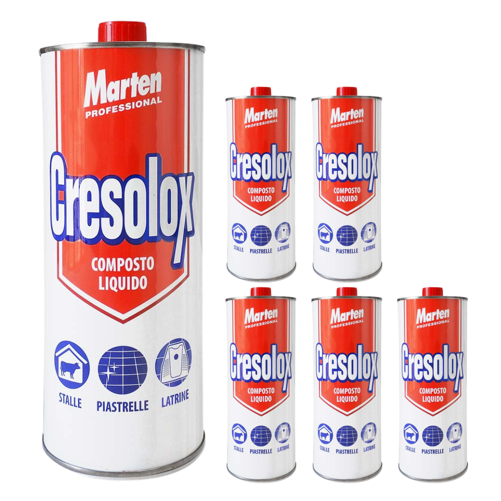 Cresolox potente detergente ampio spettro di azione creolina multipack pezzi 6 da litri 1