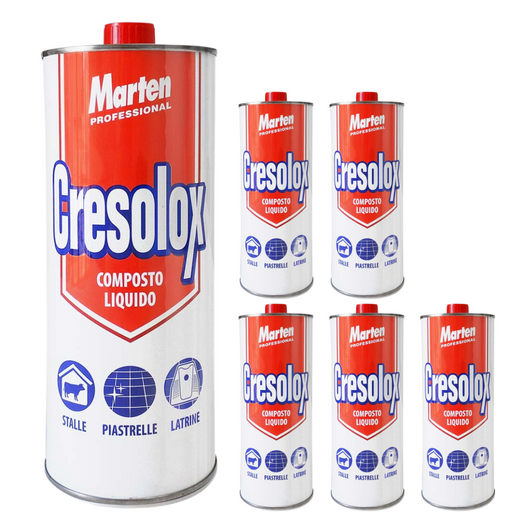 Cresolox potente detergente ampio spettro di azione creolina multipack pezzi 6 da litri 1