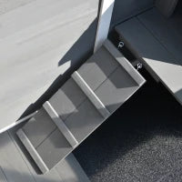 Conigliera in Legno a 2 Piani con Casetta, Rampa e Vassoio Estraibile, 91.5x53.3x73cm