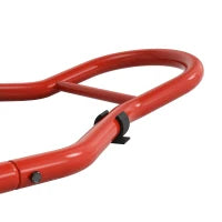 Supporto per Moto, Cavalletto Anteriore per Moto con Bracci Oscillanti ad U e a L, Supporto Universale per Officina, Rosso