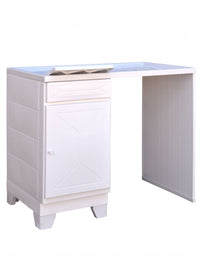 Mobile porta lavatrice con lavatoio, resina bianco, vasca sx 107x60x92cm Iscata