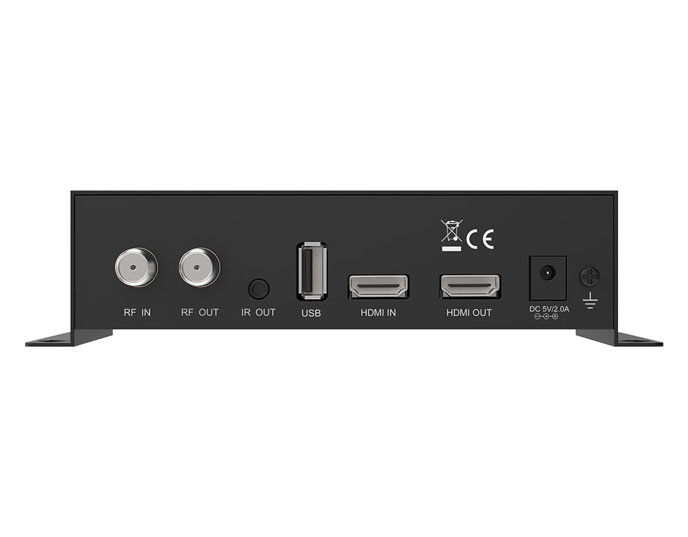 Modulatore HDMI a Terrestre DVB-T ISDB-T o Cavo DVB-C  Distribuzione Full HD su Cavo Coassiale, HDMI-Loop, RF IN, Display LCD  Installazione Rapida, Plug & Play