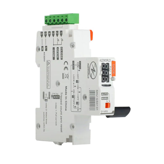Modulo di Riarmo Automatico, 220V 1 Modulo DIN, 3 Tentativi (10s/60s/300s), Contatti Puliti NO per Comando Remoto, Compatibile con Serie PR8NM/PB8H/PN8H/PL8HM/PL8M2