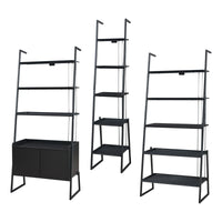 Set Storfjord Composto di 3 Scaffali a Scala - Nero [en.casa]