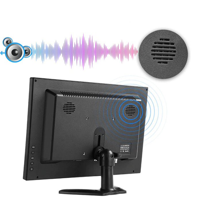 Monitor HDMI VGA Schermo LCD TFT 13.3" POLLICI 1080p Altoparlante BNC USB RCA