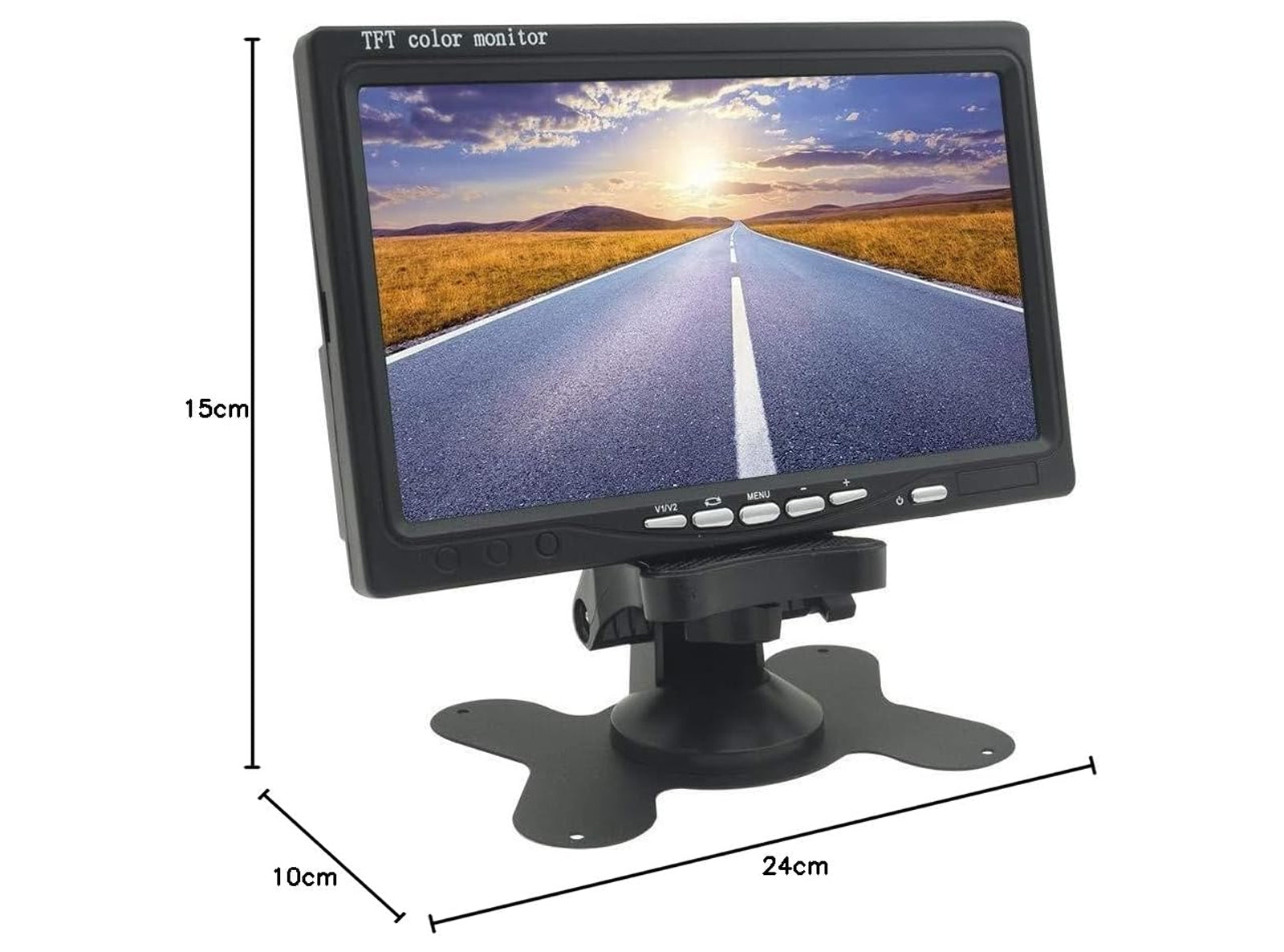 Monitor LCD 7.0 Pollici Auto Con Telecomando 2 Ingressi AV Per Videosorveglianza