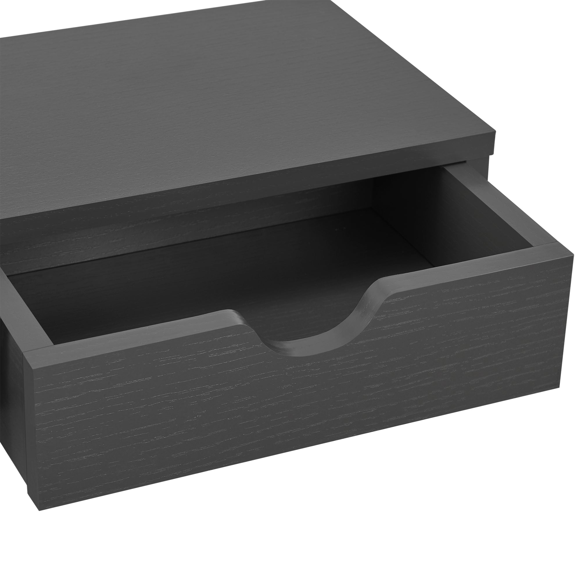 Supporto di Rialzo Monitor 'Mänttä' Base per Schermo con 2 Cassetti Portaoggetti - Grigio Scuro [en.casa]