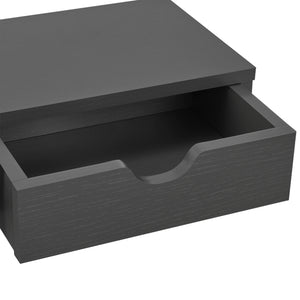 Supporto di Rialzo Monitor 'Mänttä' Base per Schermo con 2 Cassetti Portaoggetti - Grigio Scuro [en.casa]