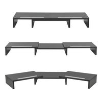 Supporto di Rialzo Monitor 'Vilppula' Base a Lunghezza Regolabile 79 - 111 cm - Grigio Scuro [en.casa]