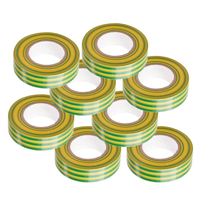 Kit nastro isolante in pvc autoestinguente multicolore per impianti sicuri *** colore giallo/verde, dimensioni 15 mm ...