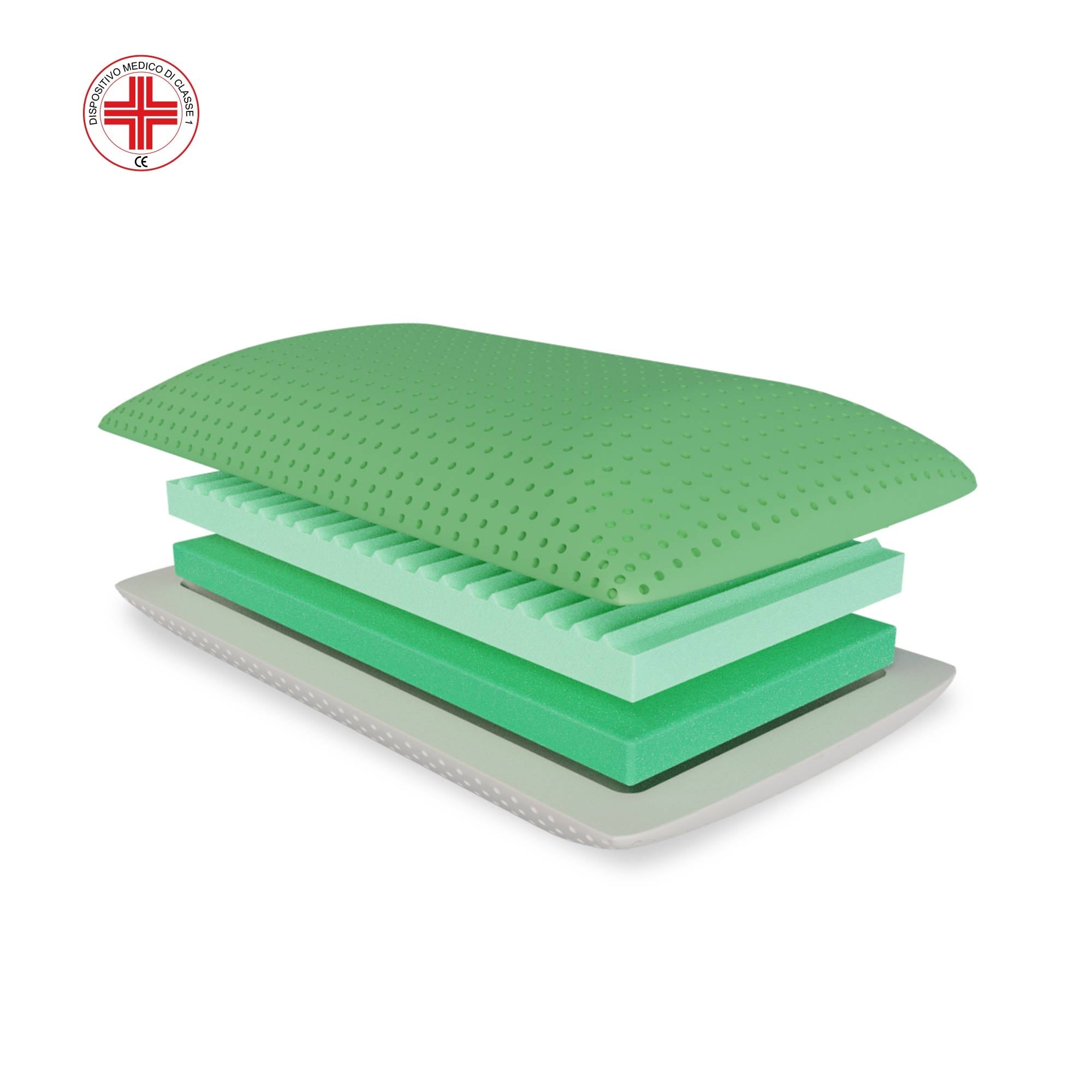 Cuscino in memory foam Anti-Insonnia Aromaterapico con Aloe Rinfrescante - Morfeo - 72x42x52cm