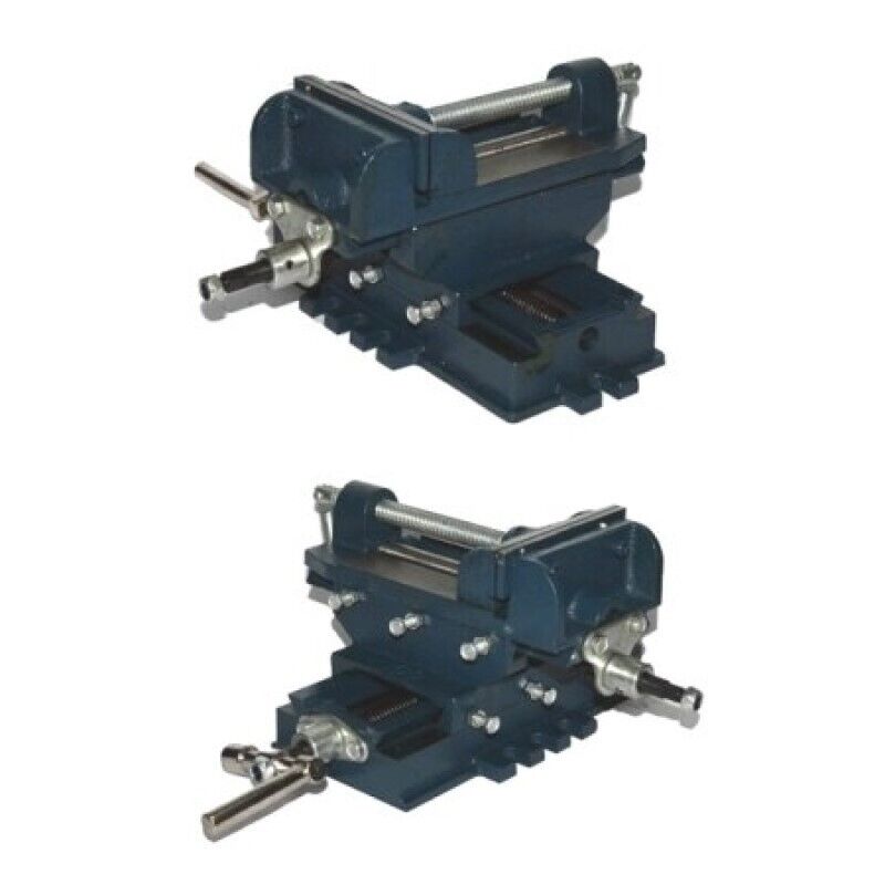 Morsa a Croce per Trapano a Colonna da Banco 100mm 4" Regolabile Ganasce 100 MM