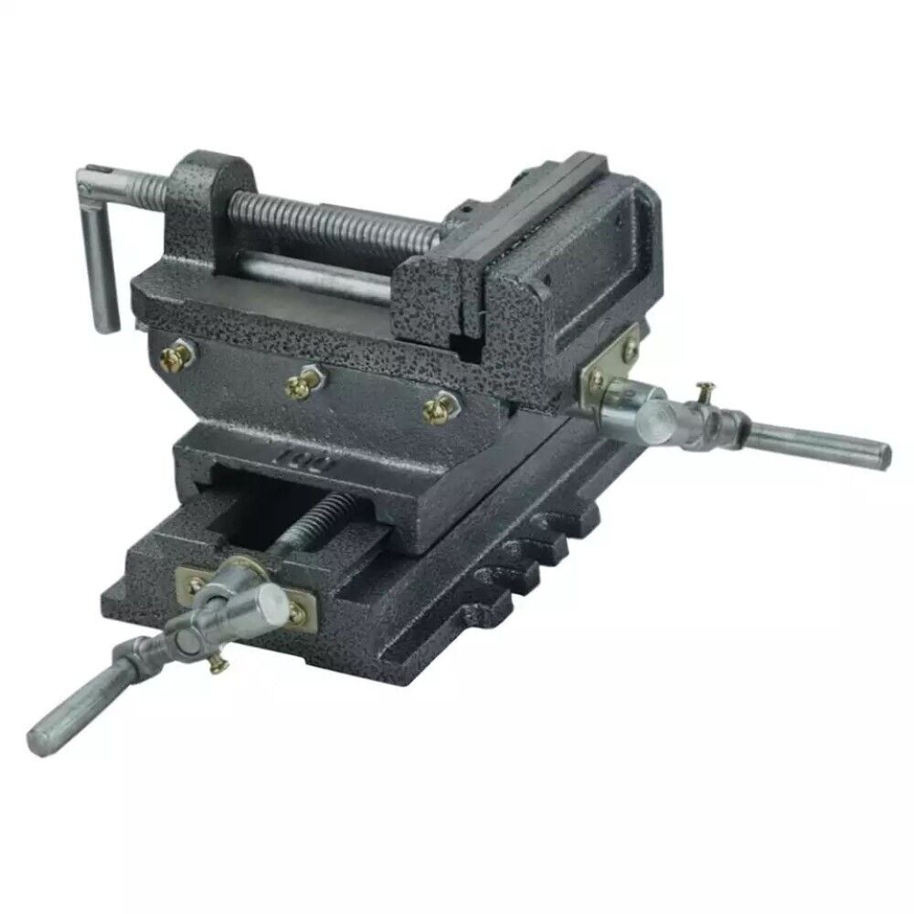 Morsa a Croce per Trapano a Colonna da Banco 100mm 4" Regolabile Ganasce 100 MM