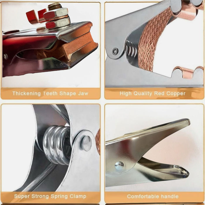 Morsetto di massa per saldatura 500A bocca 80mm Pinza Per Saldatrice Art.451050