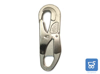 Moschettone Carabelli 22 kN Metallo Climbing Arrampicata Cantieristica Chiusura Automatica a Doppio Grilletto