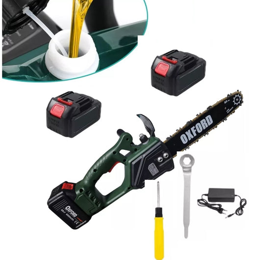 Motosega A Batteria 12" Lama 30cm Elettrosega Da Potatura tagliarami 68VF 6000mA