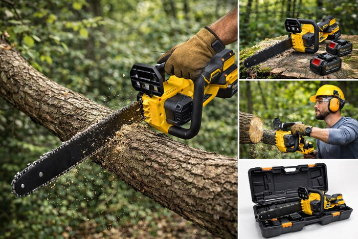 Motosega Elettrica Elettrosega Allungabile 2 Batterie Lama da 12”  Tagli Legna