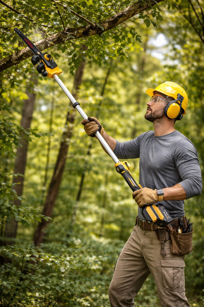 Motosega Elettrica Elettrosega Allungabile 2 Batterie Lama da 12”  Tagli Legna