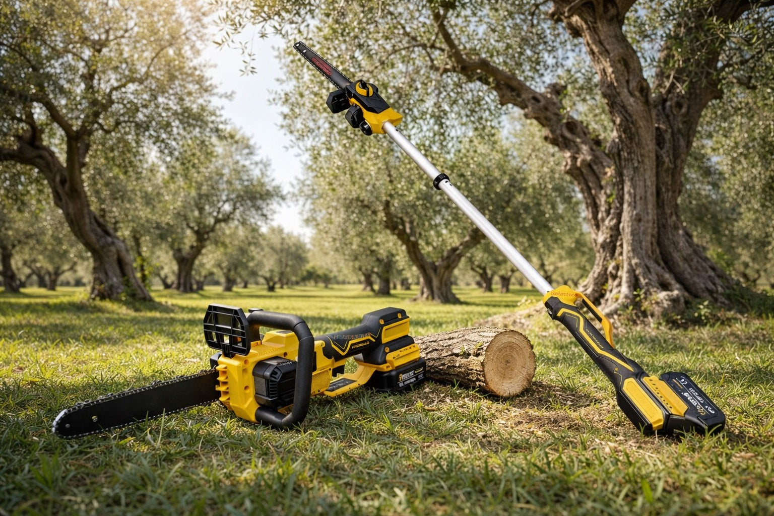 Motosega Elettrica Elettrosega Allungabile 2 Batterie Lama da 12”  Tagli Legna