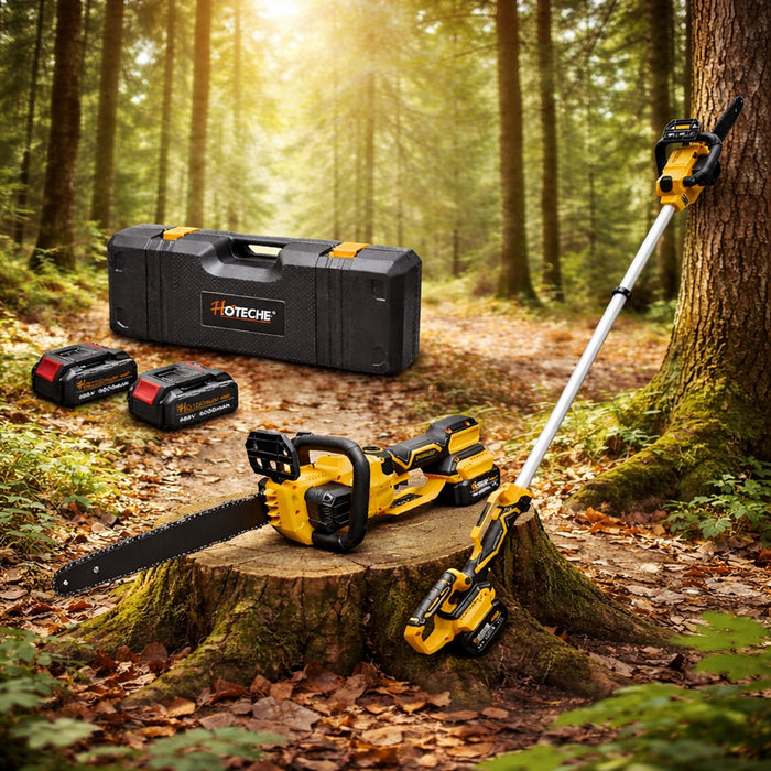 Motosega Elettrica Elettrosega Allungabile 2 Batterie Lama da 12”  Tagli Legna