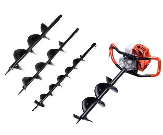 Mototrivella a scoppio trivella trivellatrice a miscela 52CC 2.3CV con 3 punte