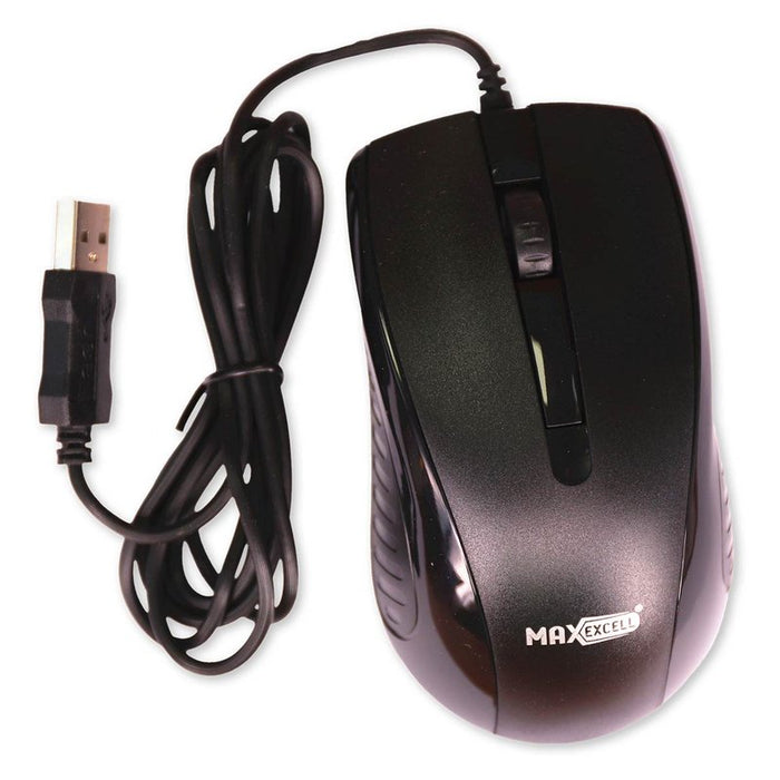 Mouse Ottico USB 2.0 Leggera e Slim da Lavoro Ufficio Viaggio Uso Personale con Cavo da 1.25 metri Modello 1260 Ambidestro a 2 Tasti e Rotella
