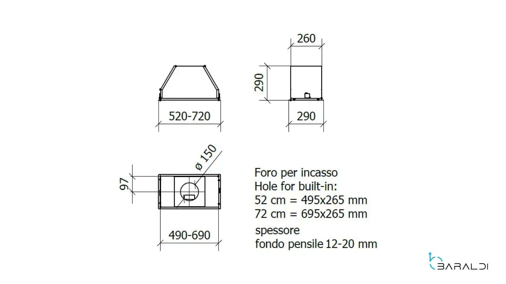 BLOCK DRY DROP cm 72 - Bianco - 700 m3/h