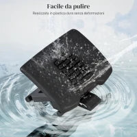 Poggiapiedi per Scrivania Ergonomico con Rulli Massaggianti, Regolazione Altezza e Angolazione, Nero