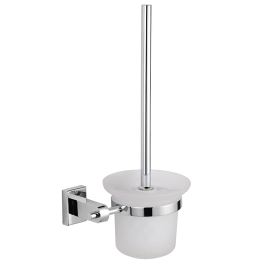 Porta scopino da bagno a parete sospeso iris spazzolone wc ottone cromato accessori qualita' *** confezione 1