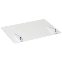 Tavolino a Muro Pieghevole Salvaspazio in MDF e Telaio in Metallo, per Cucina Salotto, Bianco, 60x40x20cm