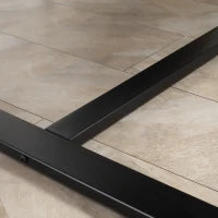 Tavolo da Pranzo Rettangolare Stile Industriale per 8 Persone, 180x90x75cm, Grigio e Nero