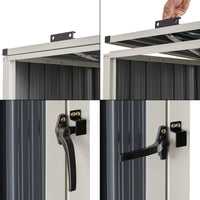 Copribidone 3 posti con ante con maniglia 121 x 219 x 82 cm grigio antracite 03_0006695