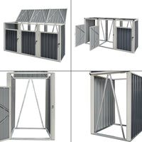 Deposito per Bidoni da Spazzatura 'Tarbek' Box per 3 Cassonetti da 240 L [pro.tec]