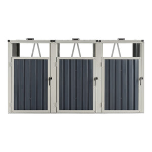 Copribidone 3 posti con ante con maniglia 121 x 219 x 82 cm grigio antracite 03_0006695