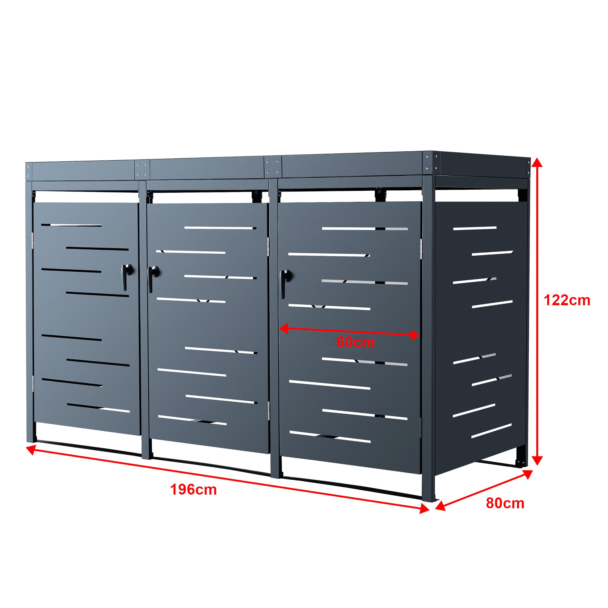 Gabbia Copribidone 'Salching' per 3 Cassonetti da 240 L [en.casa]