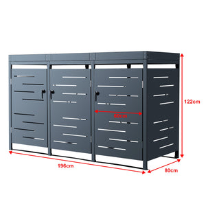 Copribidone esterno in acciaio zincato 122 x 196 x 80 cm 03_0006692