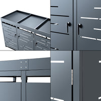 Gabbia Copribidone 'Salching' per 3 Cassonetti da 240 L [en.casa]