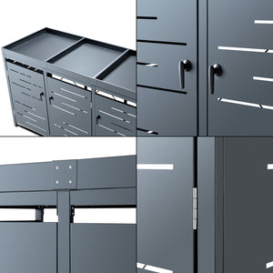 Gabbia Copribidone 'Salching' per 3 Cassonetti da 240 L [en.casa]