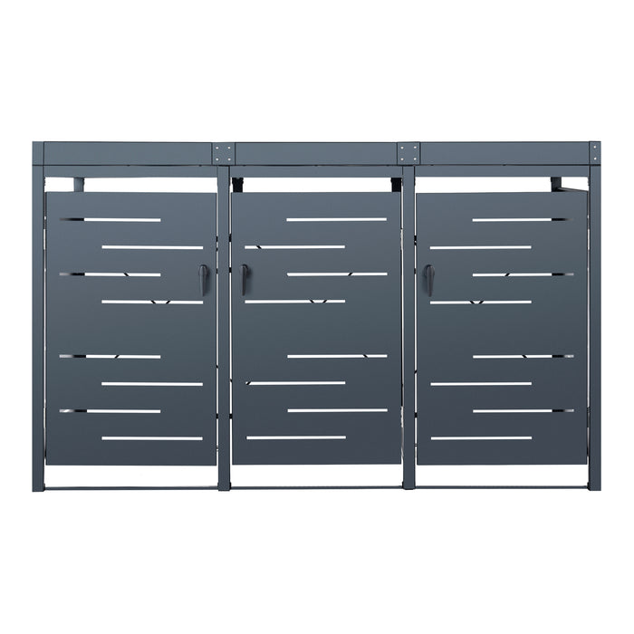 Gabbia Copribidone 'Salching' per 3 Cassonetti da 240 L [en.casa]