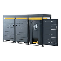 Gabbia Copribidone 'Salching' per 3 Cassonetti da 240 L [en.casa]