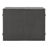 Deposito 'Widnau' per 2 Bidoni da 240 L - Telaio in Acciaio - Copertura in Polyrattan [en.casa]