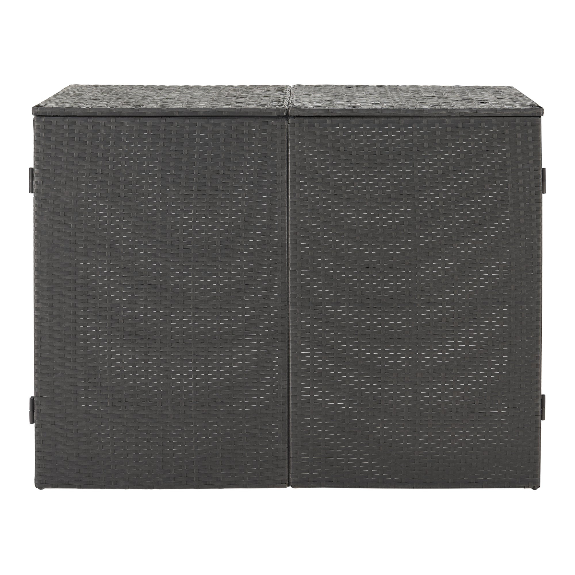 Deposito 'Widnau' per 2 Bidoni da 240 L - Telaio in Acciaio - Copertura in Polyrattan [en.casa]