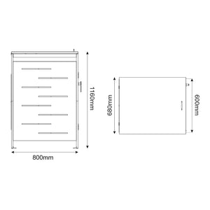 Box Copribidone Bernalda in Acciaio Deposito per 1 Bidone da 240L 116x68x80 cm Antracite casa.pro