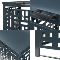 Box Copribidone Bernalda in Acciaio Deposito per 1 Bidone da 240L 116x68x80 cm Antracite casa.pro