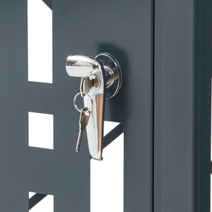 Box Copribidone Bernalda in Acciaio Deposito per 1 Bidone da 240L 116x68x80 cm Antracite casa.pro