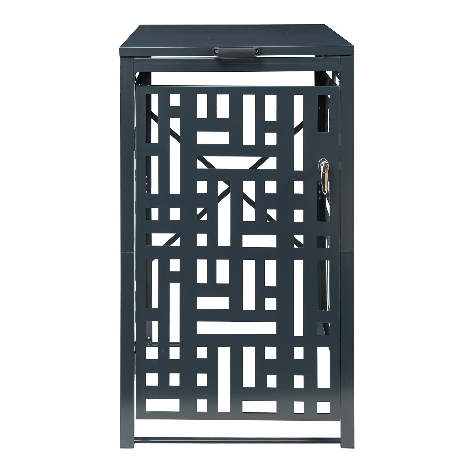 Box Copribidone Bernalda in Acciaio Deposito per 1 Bidone da 240L 116x68x80 cm Antracite casa.pro