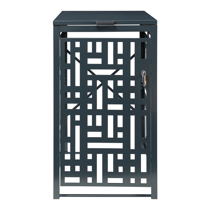 Box Copribidone Bernalda in Acciaio Deposito per 1 Bidone da 240L 116x68x80 cm Antracite casa.pro