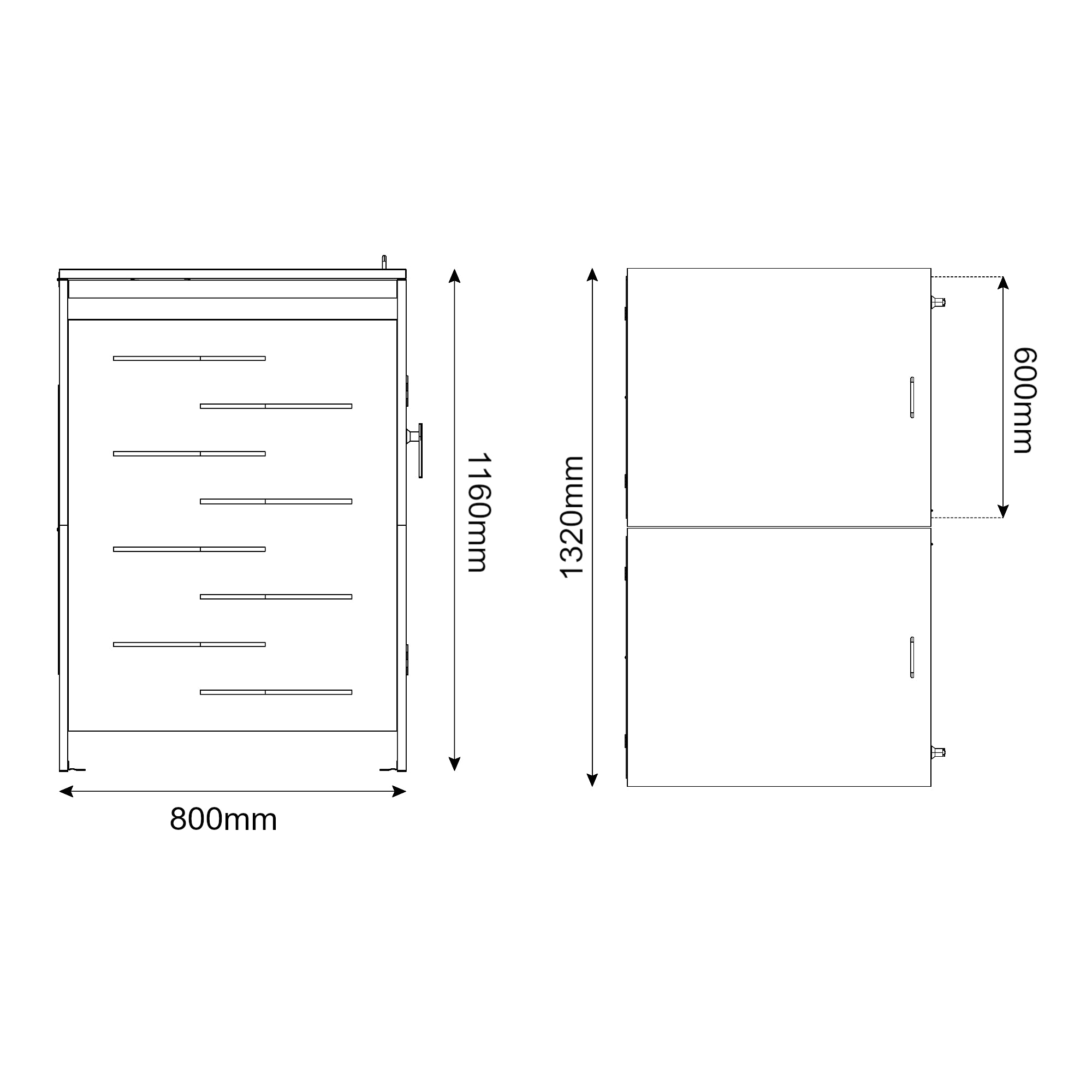Box Copribidoni Bernalda in Acciaio Deposito per 2 Bidoni da 240L 116x132x80 cm Antracite casa.pro