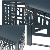 Box Copribidoni Bernalda in Acciaio Deposito per 2 Bidoni da 240L 116x132x80 cm Antracite casa.pro