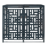 Box Copribidoni Bernalda in Acciaio Deposito per 2 Bidoni da 240L 116x132x80 cm Antracite casa.pro